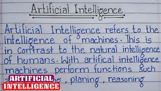 Best Essay on Artificial Intelligence in English | What is Artificial Intelligence || English Penman