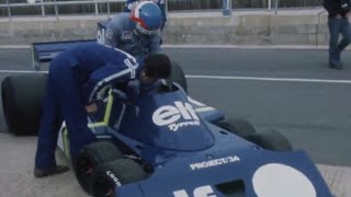 First Test Tyrrell P34 &quot;Six-Wheeler&quot; Silverstone 1975 Patrick Depailler