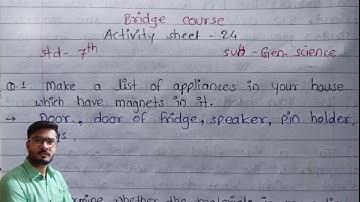 Bridge course day 24 class 7 general science complete activity sheet solution for English medium