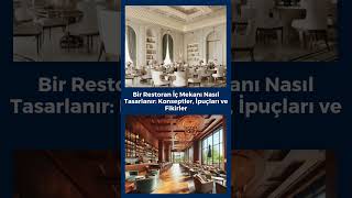 Bir Restoran İç Mekanı Nasıl Tasarlanır Konseptler, İpuçları Ve Fikirler