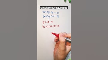 Solve for x and y in 12 seconds #shorts