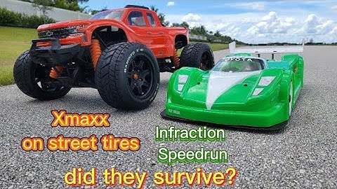 Arrma Infraction V2 GT - Speedrun & X-Maxx on street tires