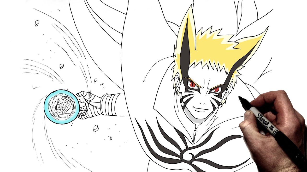 How To Draw Baryon Naruto Rasengan Step By Step Boruto YouTube