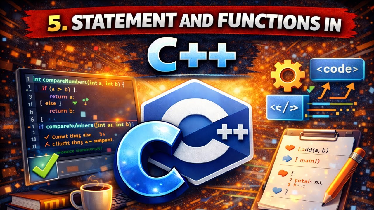 5. Statements and Functions in C++ - YouTube