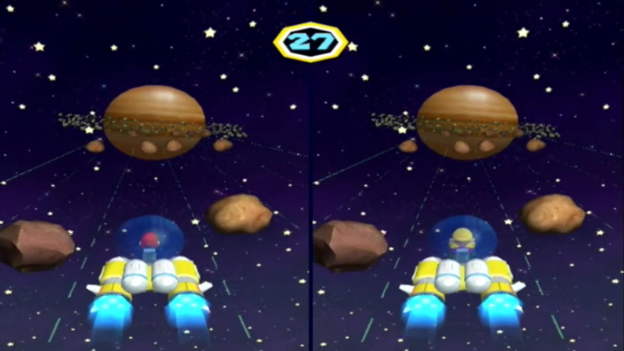 Mario Party 6 - Minigames - Duel - Asteroad Rage
