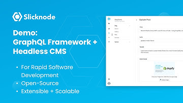 Slicknode: Open-Source GraphQL Framework & CMS - Demo
