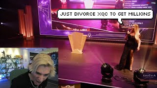 xQc reacts to QTcinderella Joking about Adept Divorcing xQc