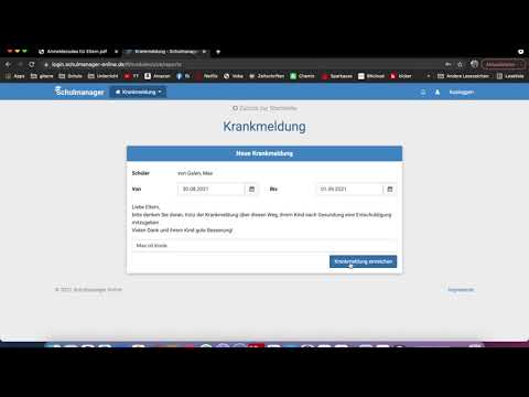 Tutorial - Schulmanager Online - Krankmeldungen und Beurlaubungen