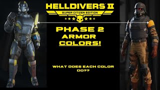 Helldivers 2 Phase 2: Armor Colors