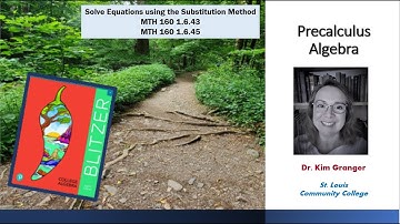 Solve Quadratic-Like Equations with Substitituion