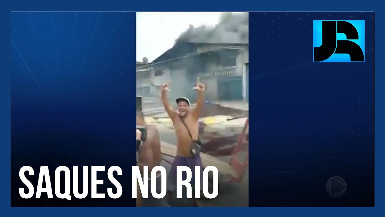 Incêndio fecha Ceasa do RJ; saqueadores fazem sinal de 'L' e se aproveitam de situação