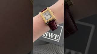Cartier Tank a Vis Privee CPCP Collection Yellow Gold Watch W1529451 Wrist Roll | SwissWatchExpo