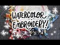 Watercolor Embroidery! | Commission process