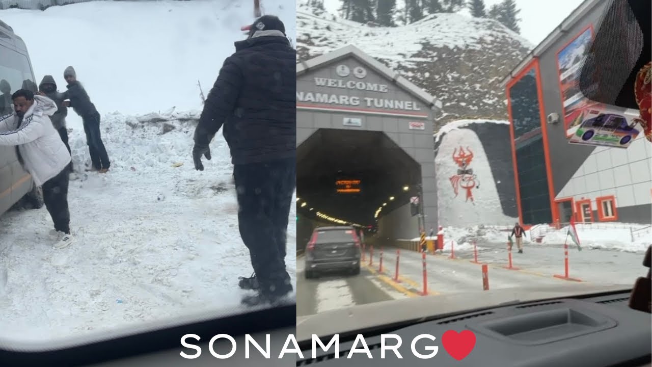 Sonamarg pooch hi itni snow fall || gaddi fass gyi snow main ❄️😨# Kashmir 