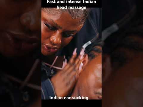 That $1 Fast and intense Indian ear sucking massage #mariamsasmr #indianstreetmassage #headmassage