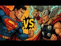Thor🥶 vs Superman🔥.  Who will win this battle. Comment down.  #marvel #dc #superman #thor #youtube