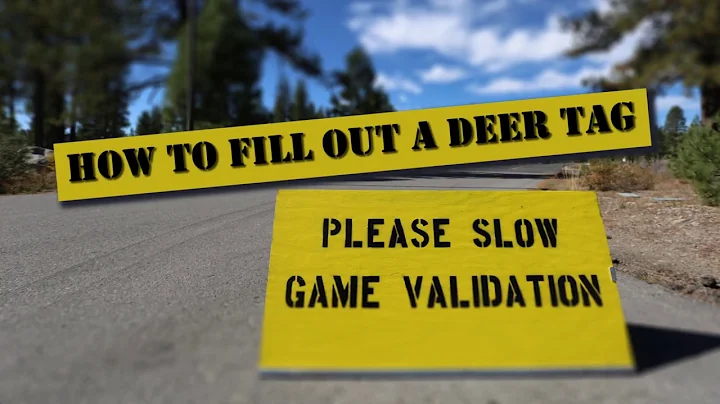 How to Fill Out a Deer Tag