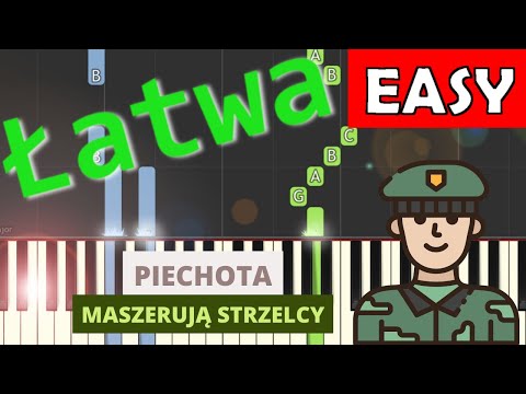 🎹 Piechota (pieśń patriotyczna) - Piano Tutorial (łatwa wersja) 🎵 NUTY W OPISIE 🎼