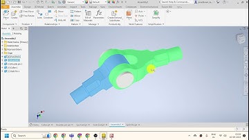 Assembly Knuckle Joint - Inventor Tutorial Hindi (Drawing & Part videos link in Description) #skills