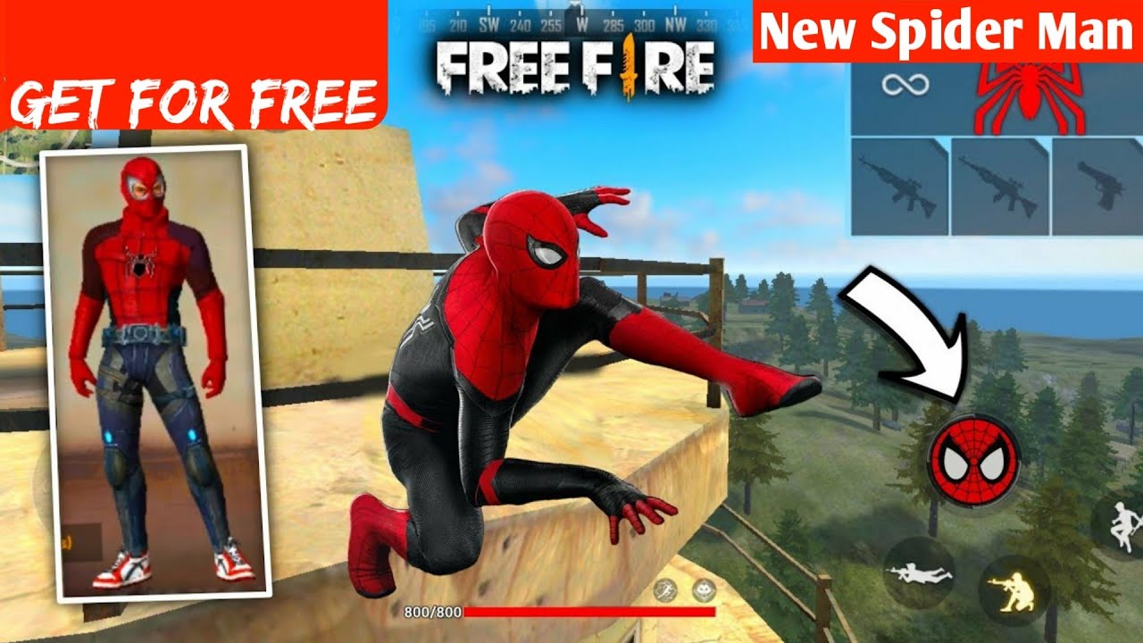 Spider Man In Garena Free Fire [Free For Everyone 100] New Spider