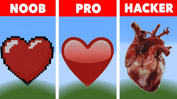 NOOB VS PRO VS HACKER Minecraft Pixel art 💥 А heart