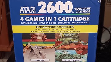 Unboxing & review of the new Atari 2600 4in1 games cartridge & paddles set (cx26501)