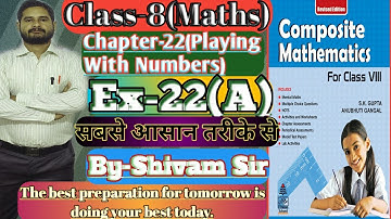 Class-8(Maths) Chapter-22(Playing With Numbers) Ex-22(A) Composite Mathematics By-Shivam Sir