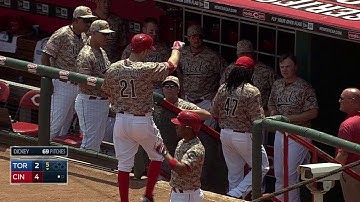 TOR@CIN: Frazier lines a two-run homer to right field