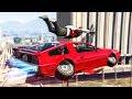 CRAZY FLYING CAR SKYDIVE STUNT! - (GTA 5 Stunts & Fails)