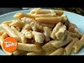 Homemade Roasted Garlic Chicken Alfredo Penne | Twisted