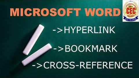 Video about MS-WORD: Hyperlink, Bookmark and Cross Reference