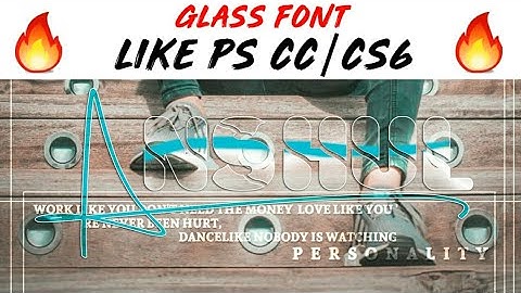 How to make Glow Line Glass Font Like Photoshop Ps Cc/Cs6
