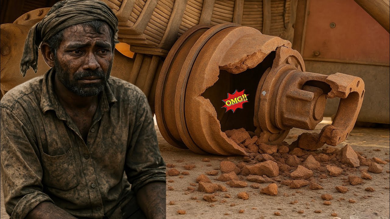 Extreme Load Destroys Truck Brake Drum on Highway | Mechanic’s Instant Fix