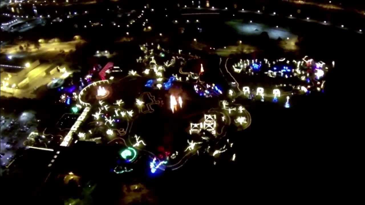 Botanica Lights Christmas 2013 Wichita Aerial Video YouTube