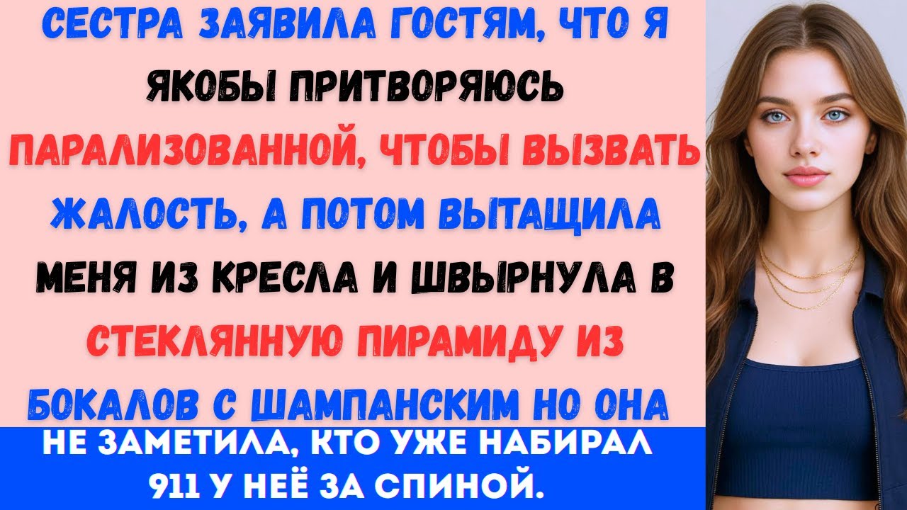 Моя сестра толкнула меня из инвалидной коляски на своей помолвке, бросив: «Хватит притворяться ради