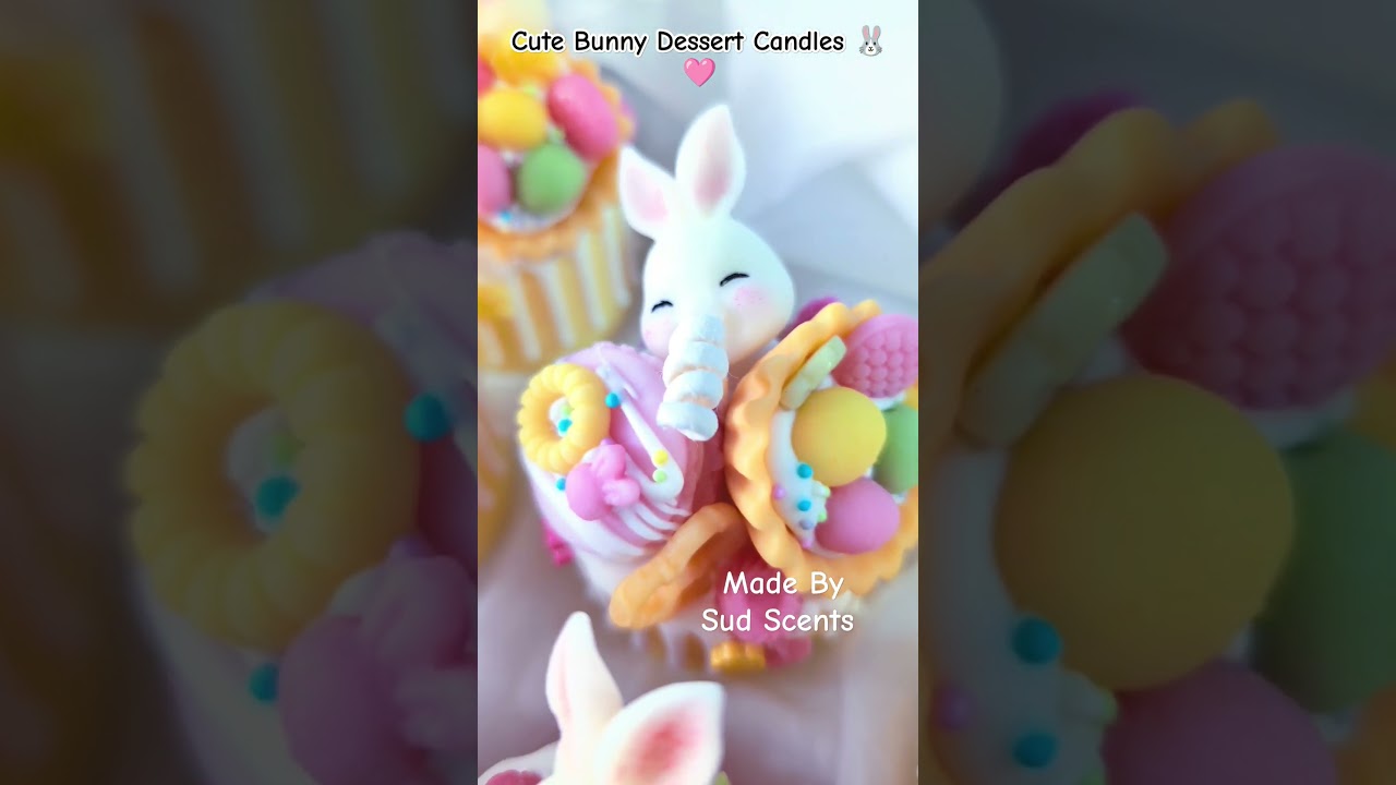 Cute Dessert Candles Easter Bunny Candles 
