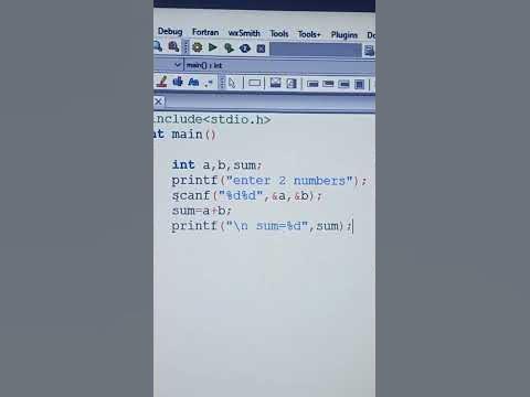 Adding 2 numbers using c program - YouTube
