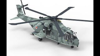 картинка: Сборка бумажной модели вертолёта EH-101 Merlin