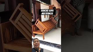 Rangka sofa multifungsi sebagai tempat tidur #shorts #diy #craft #pertukangan #konstruksi