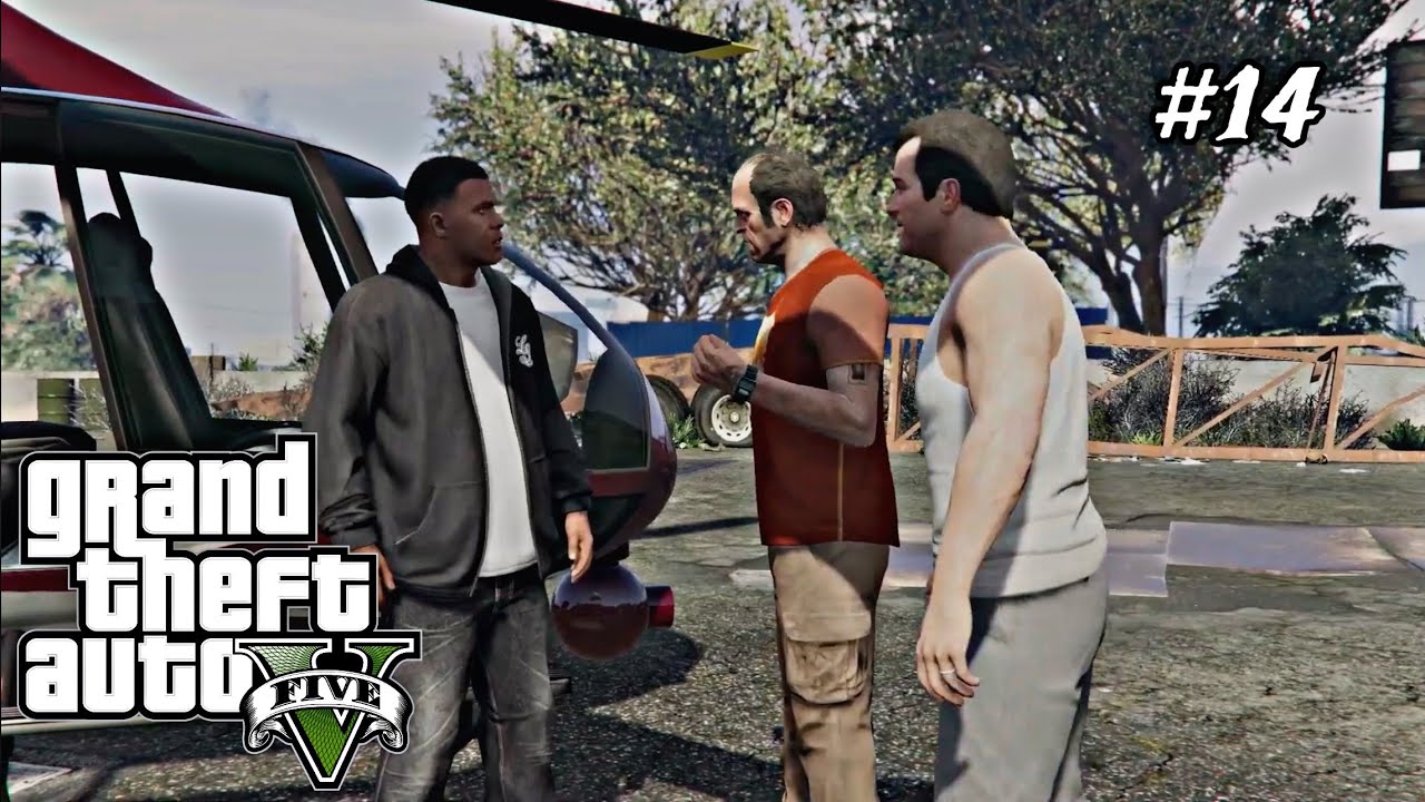 Franklin, Michael and Trevor Work With FIB GTA V gameplay hindi #14 ...