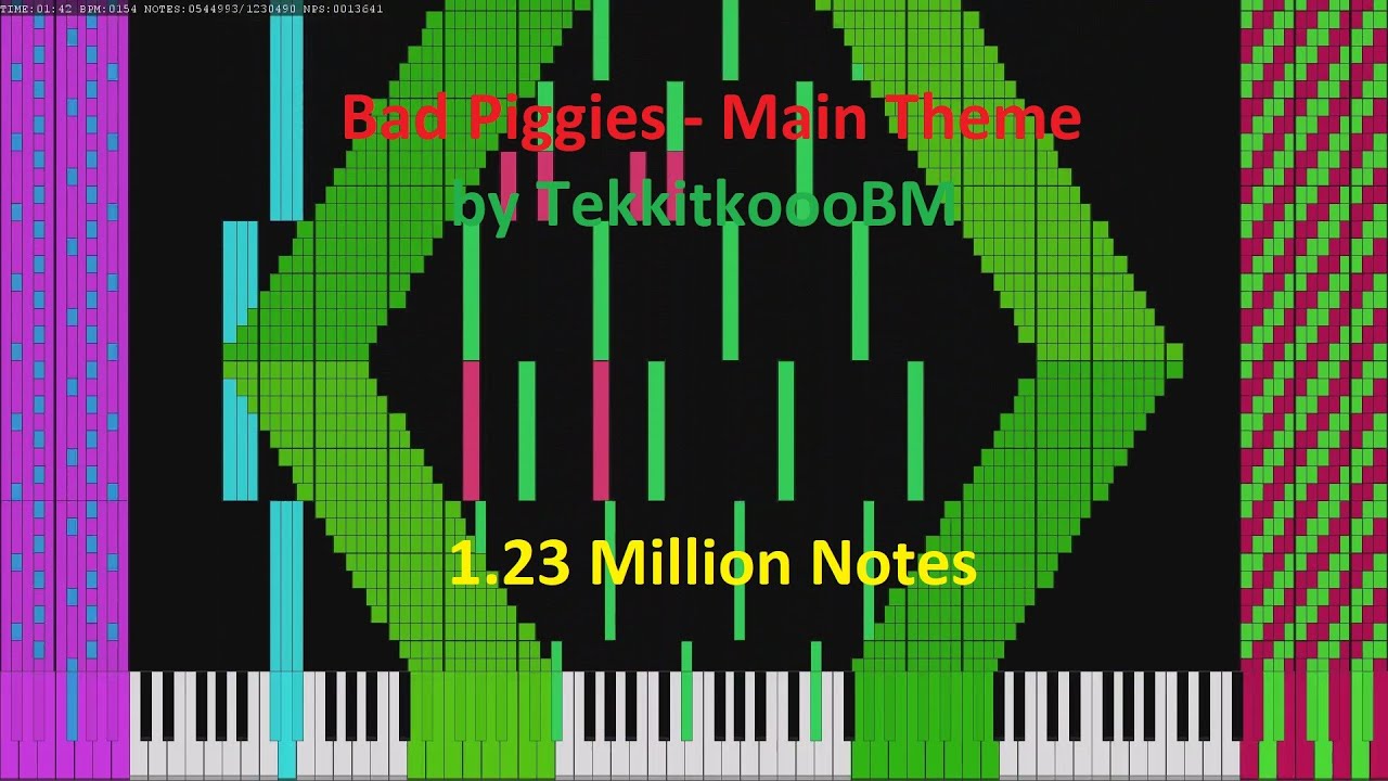 [Black MIDI] Bad Piggies - Main Theme | 1.23 Million Notes
