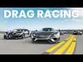 Drag race chiron vs koenigsegg jesko vs pagani zonda vs ferrari daytona sp3 vs laferrari vs 918