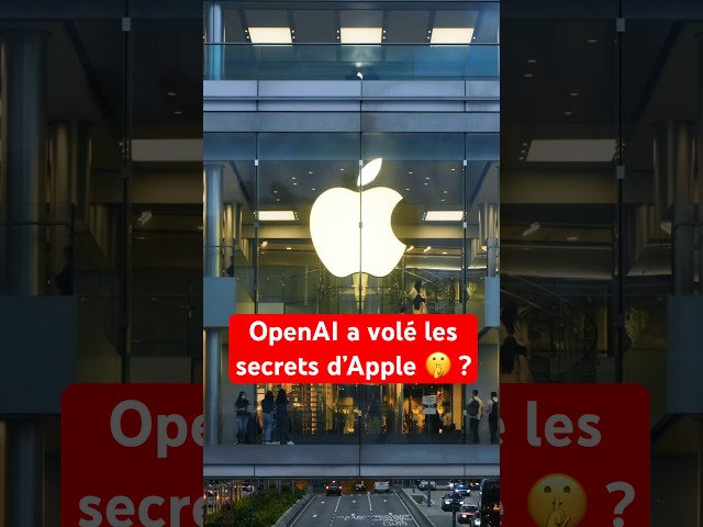 OpenAI a volé les secrets d’Apple 🤫 ? #apple #iphone #openai #chatgpt #tech
