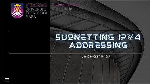 ITT300 PROJECT VIDEO PRESENTATION - Subnetting IPv4 Addressing 2021