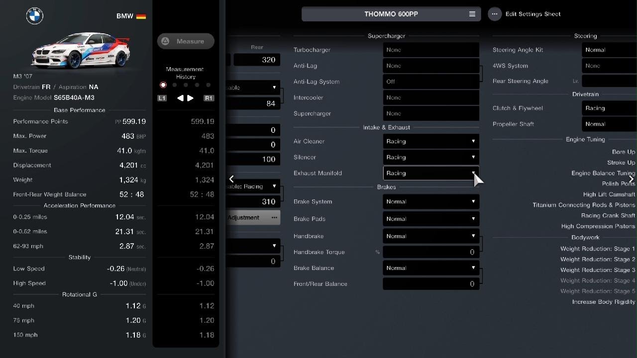 Gran Turismo 7 BMW M3 '07 600PP Tune / Setup (Update 1.27) - YouTube