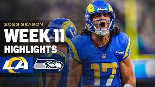 Highlights: Rams Top Plays vs. Seahawks In Week 11 | Puka Nacua's TD, Derion Kendrick's INT & More