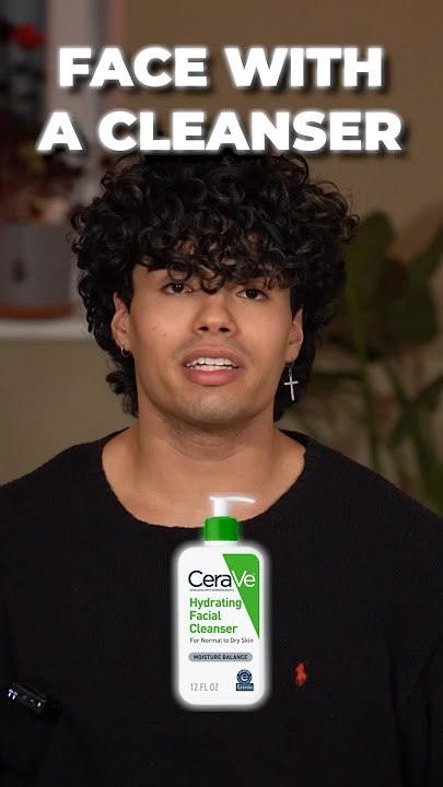 How to wash your face with a cleanser🧼…#shorts
