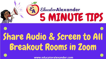 Share Audio & Screen to All Breakout Rooms in Zoom