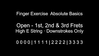 Absolute Basics Open, 1st, 2nd & 3rd Fret (High E)
