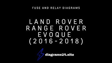 Land Rover Range Rover Evoque (2016-2018) - fuse and relay diagrams